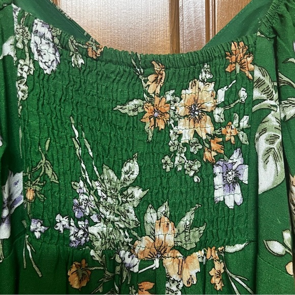 Sim and Sam Floral Green Mini Dress, Size M - Picture 4 of 4
